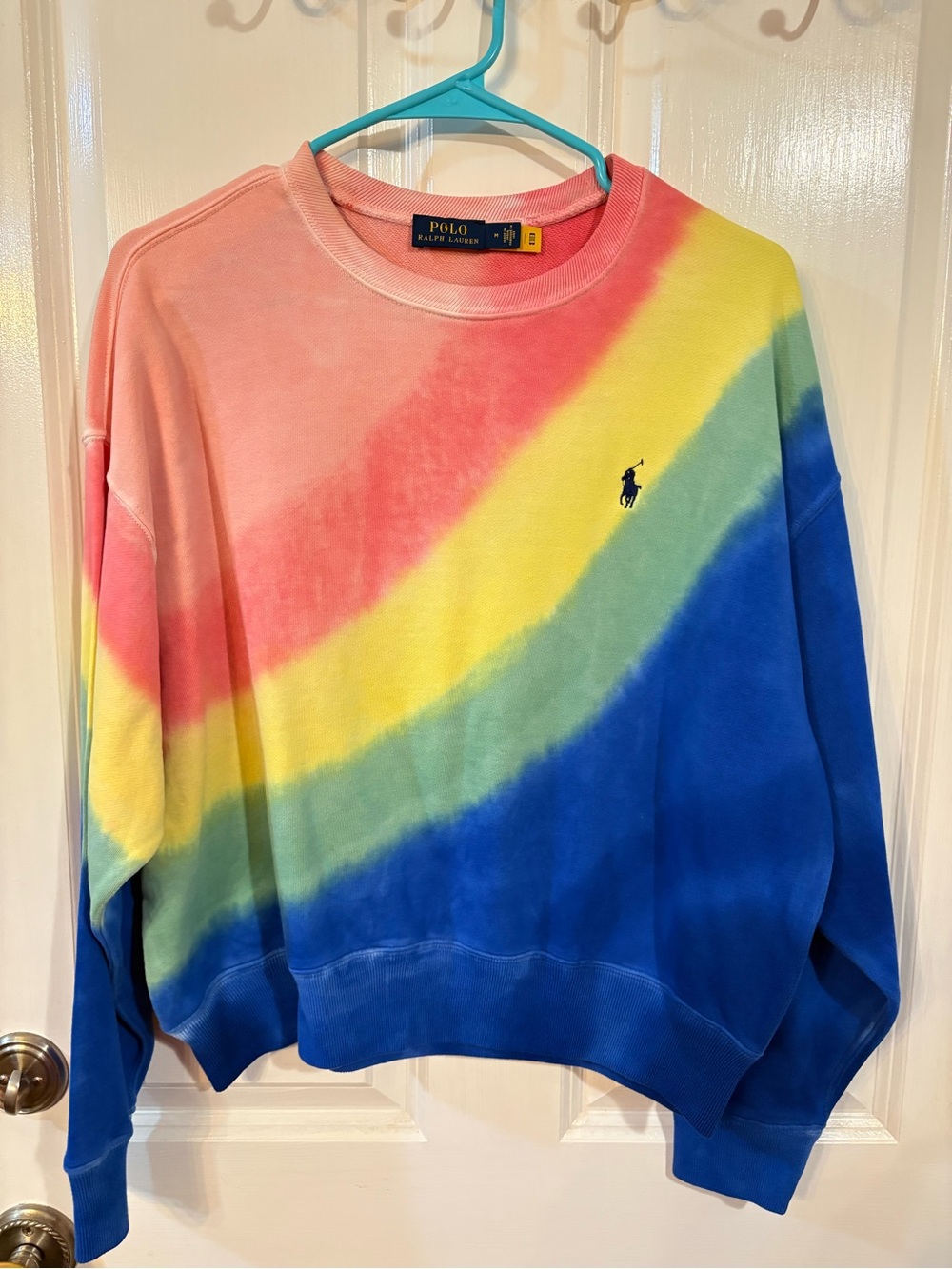 Polo by Ralph Lauren Men’s Rainbow Tie-Dye Crewneck Sweater - Multicolor